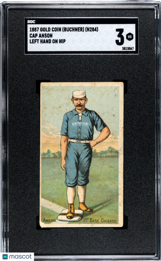 1887 Gold Coin (Buchner) (N284) Cap Anson Left Hand On Hip SGC 3