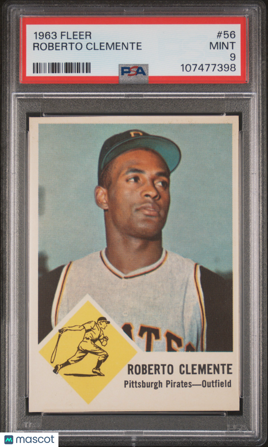 1963 Fleer Roberto Clemente #56 PSA 9