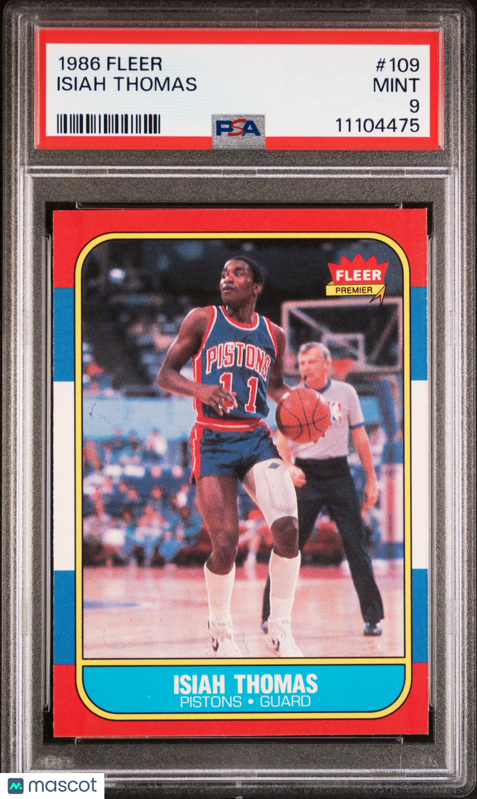 1986 Fleer Isiah Thomas #109 PSA 9