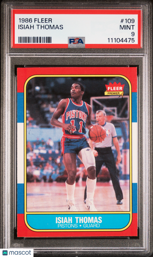 1986 Fleer Isiah Thomas #109 PSA 9
