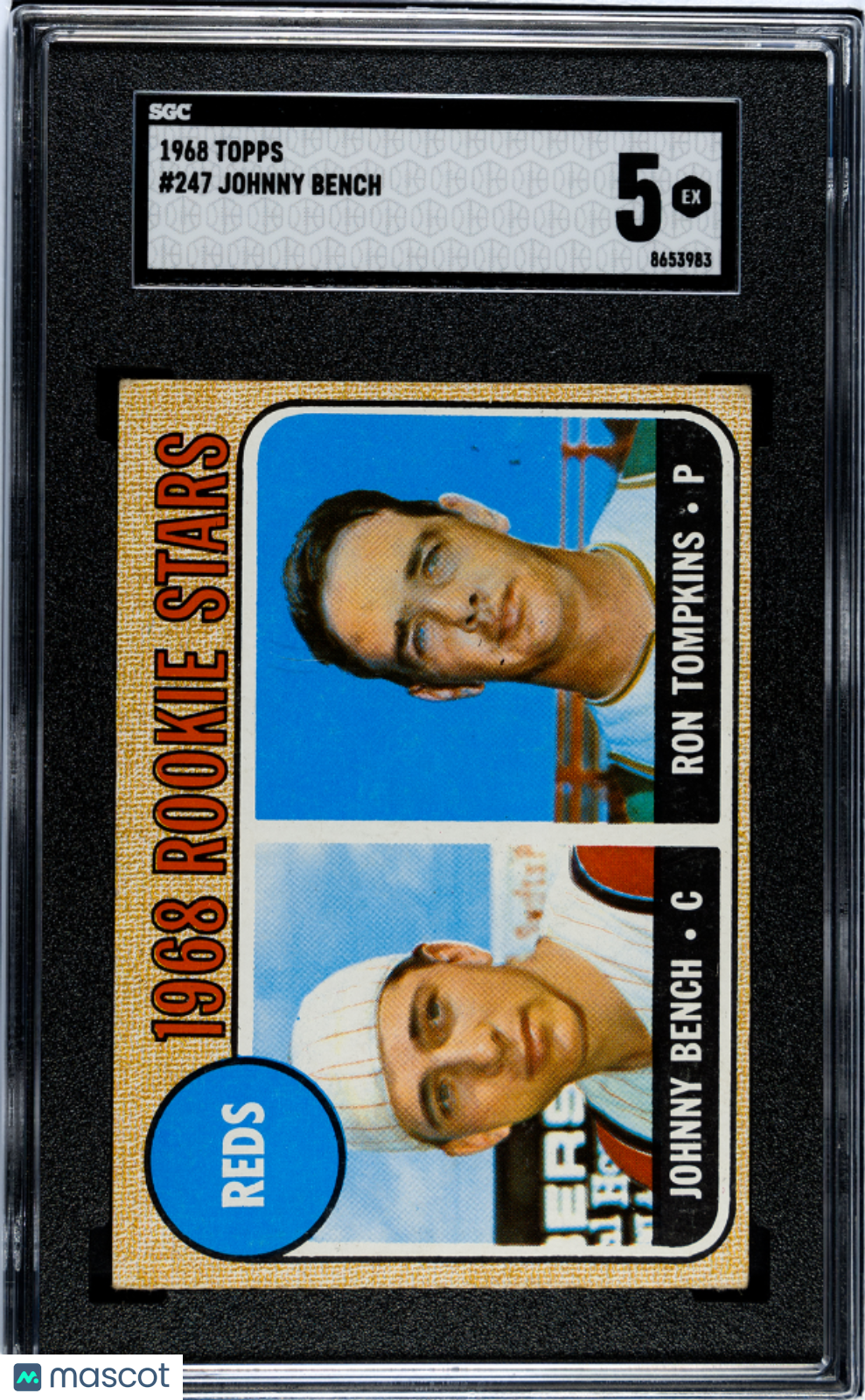 1968 Topps Johnny Bench #247 SGC 5