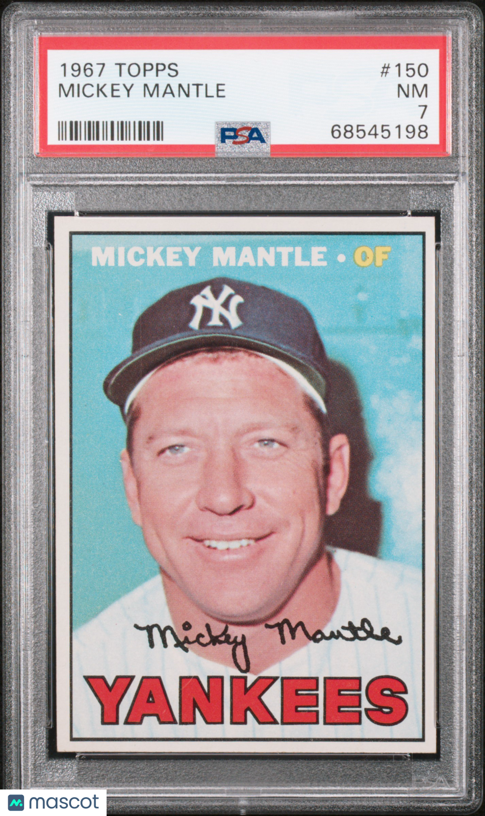 1967 Topps Mickey Mantle #150 PSA 7