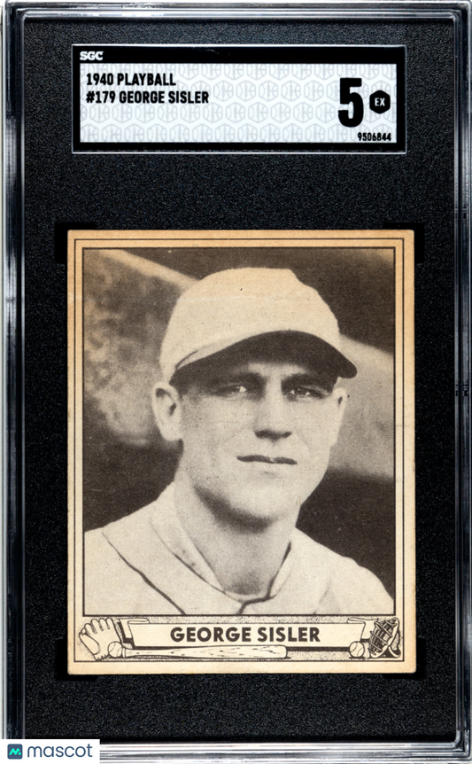 1940 Playball George Sisler #179 SGC 5