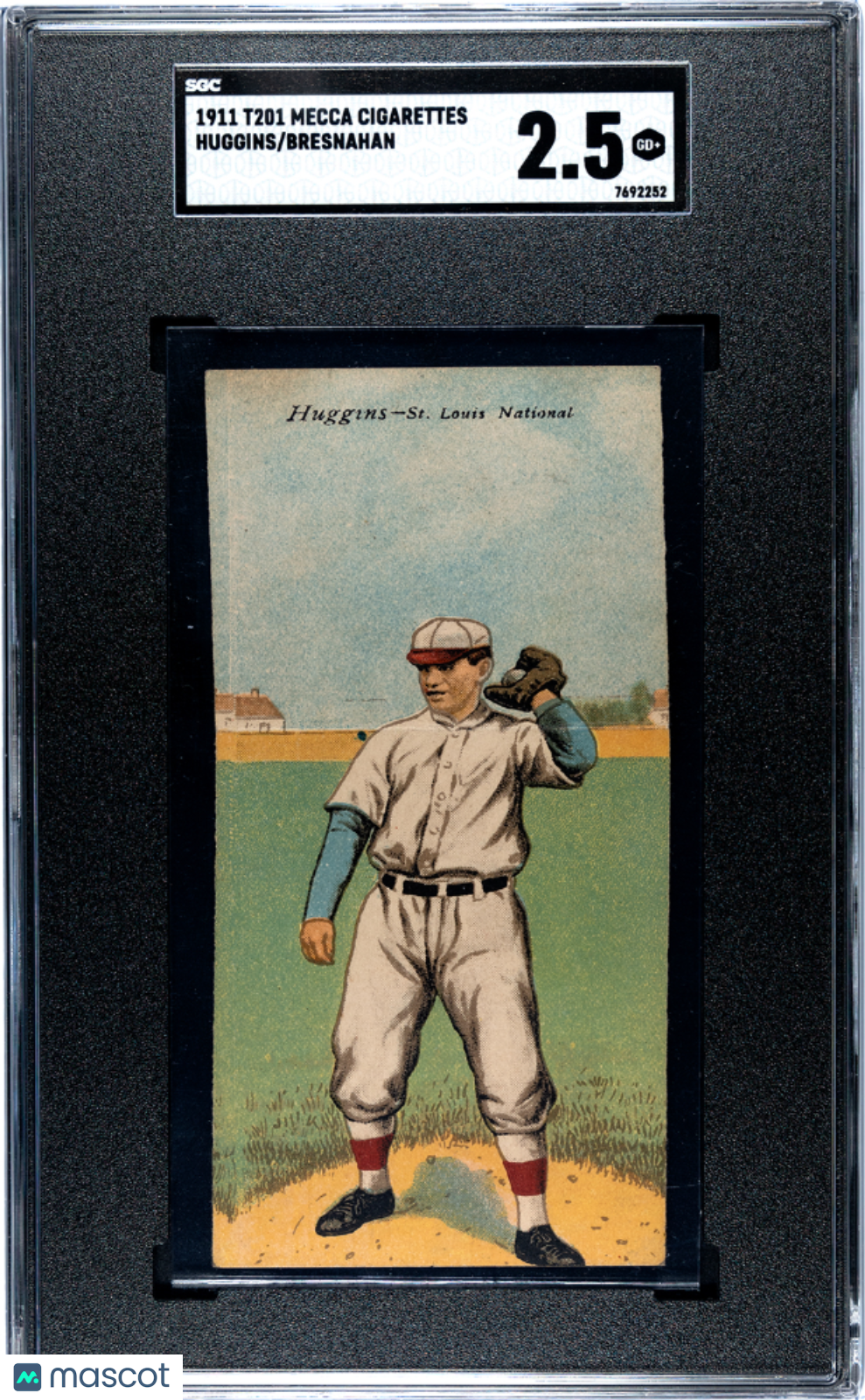 1911 T201 Mecca Cigarettes Bresnahan Huggins SGC 2.5