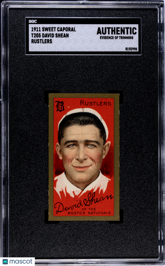 1911 Sweet Caporal (T205) David Shean Rustlers SGC A
