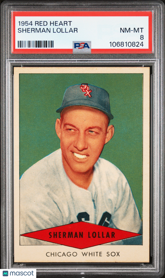 1954 Red Heart Sherman Lollar PSA 8