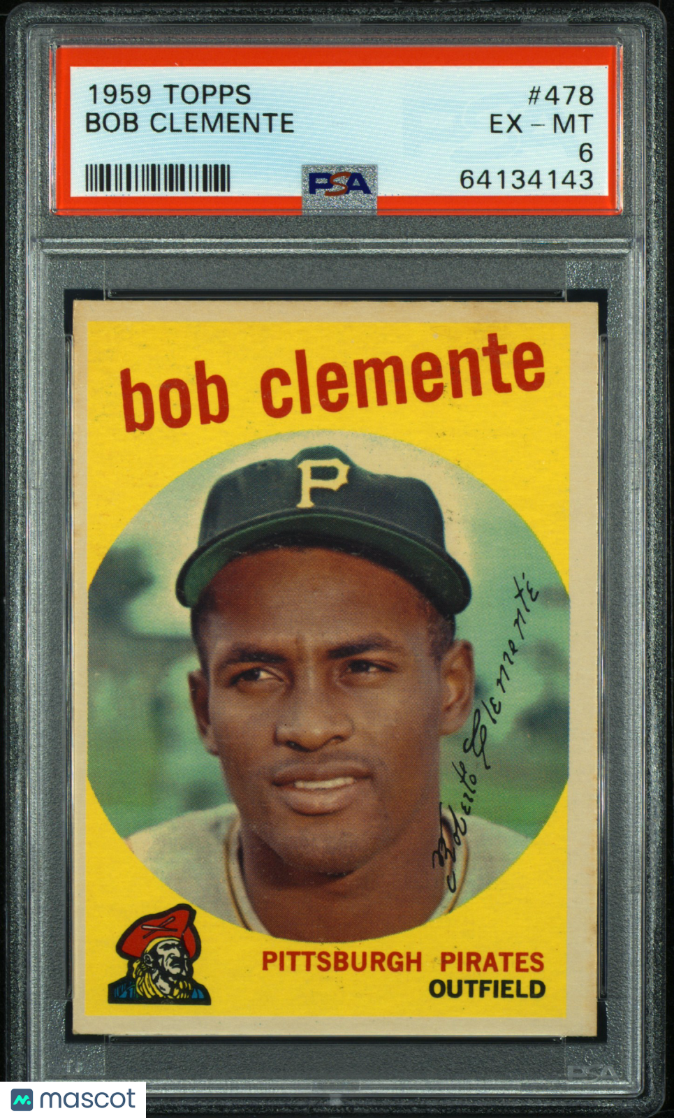 1959 Topps Bob Clemente #478 PSA 6