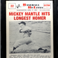1960 Nu-Card Mickey Mantle #22 SGC 8