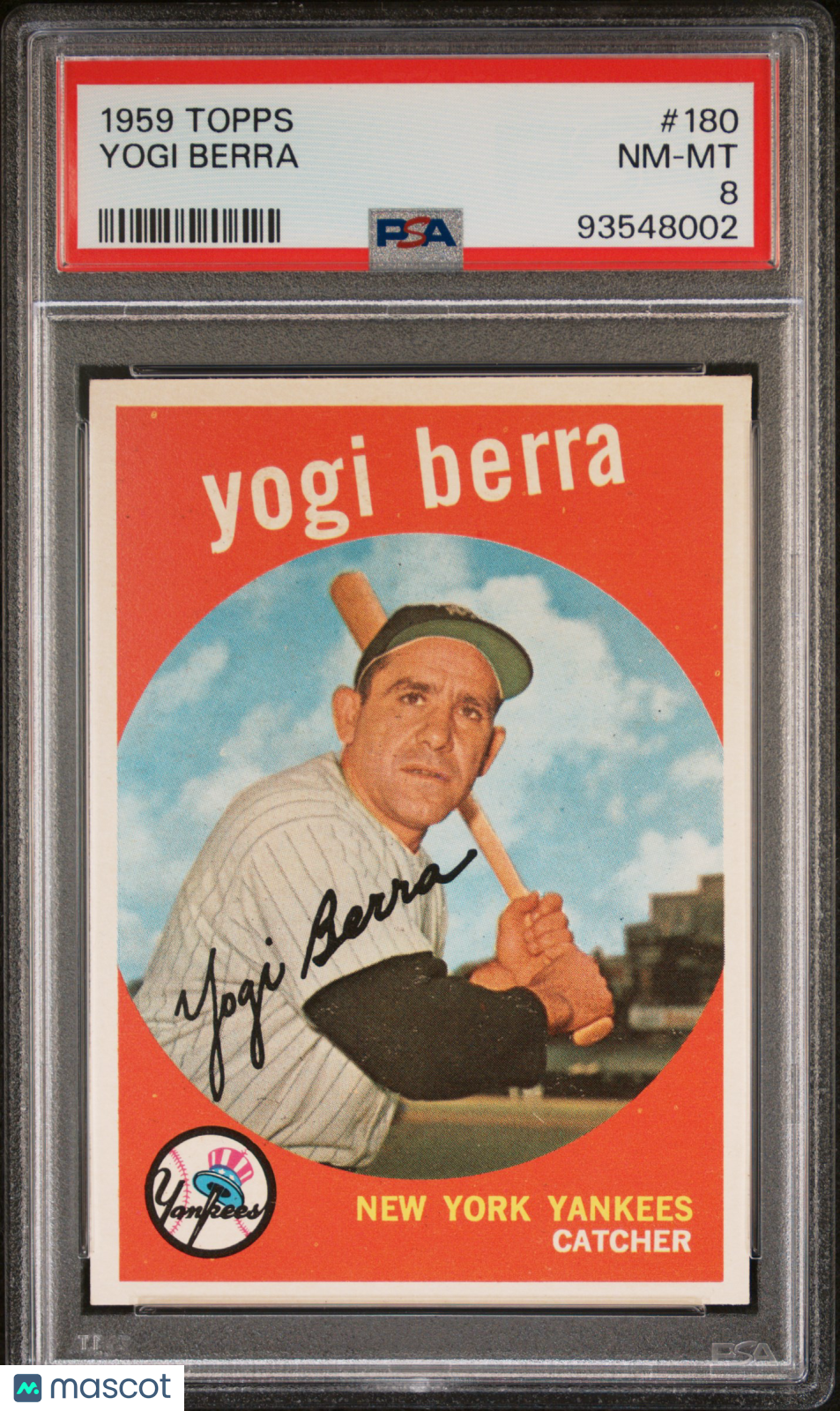 1959 Topps Yogi Berra #180 PSA 8
