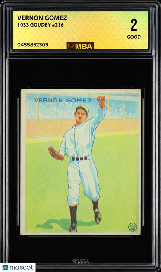 1933 Goudey Vernon Gomez #216 MBA 2