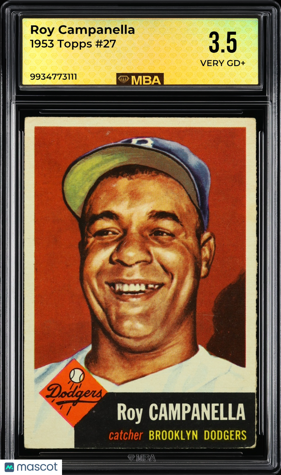 1953 Topps Roy Campanella #27 MBA 3.5