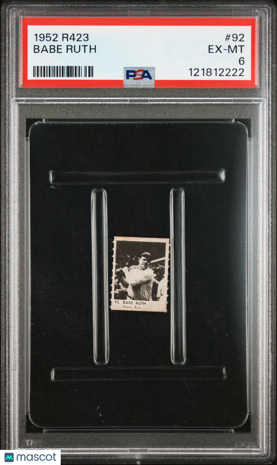 1952 R423 Oak Babe Ruth #92 PSA 6