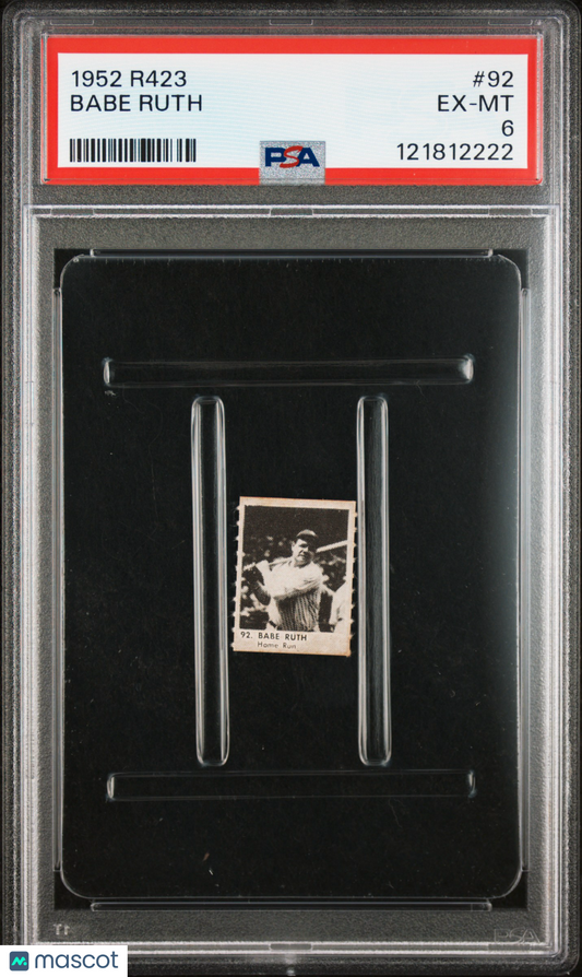 1952 R423 Oak Babe Ruth #92 PSA 6