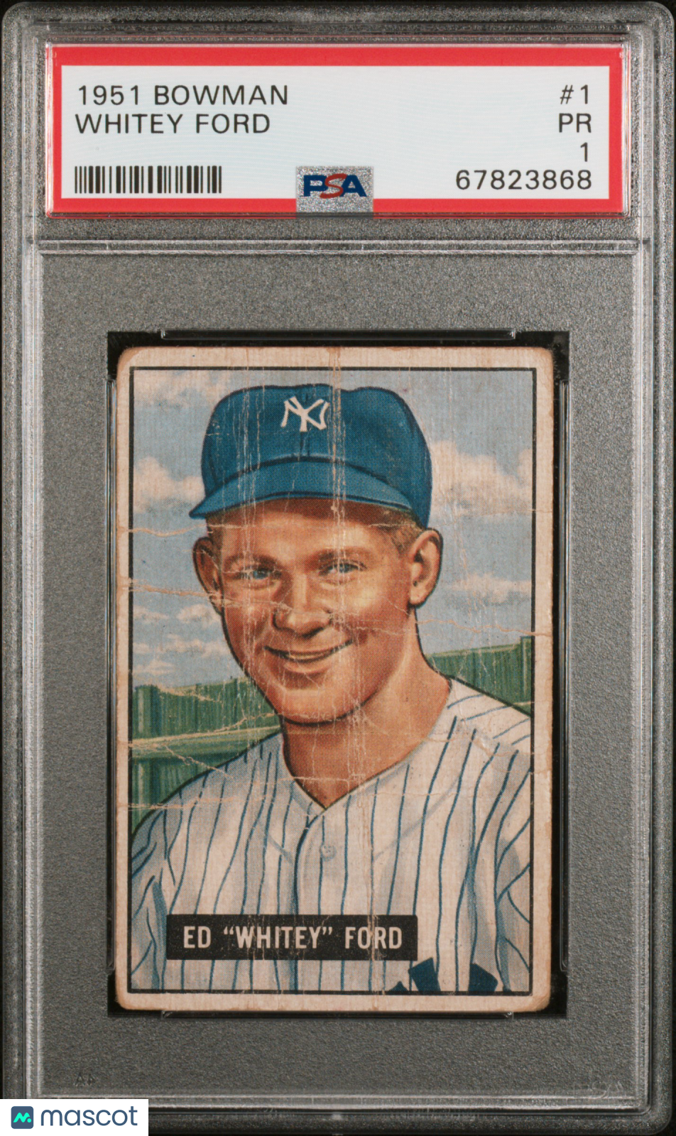 1951 Bowman Whitey Ford #1 PSA 1