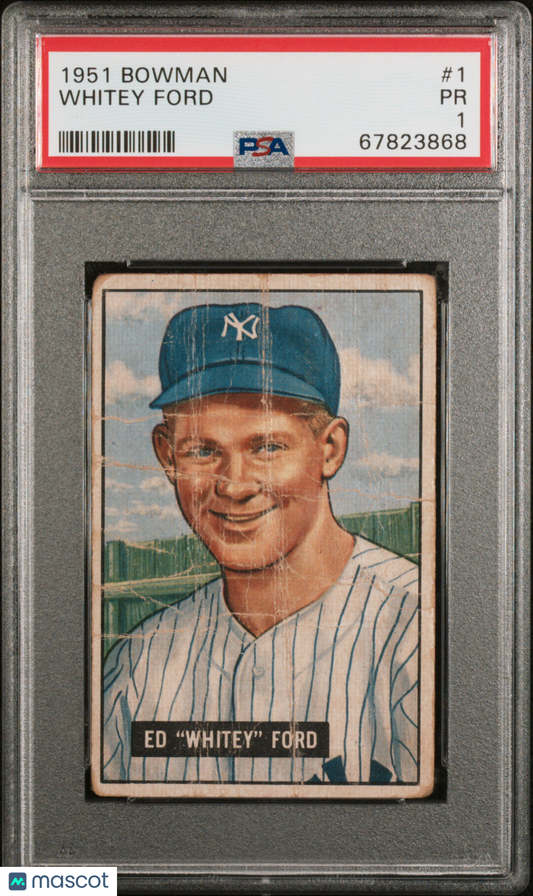 1951 Bowman Whitey Ford #1 PSA 1