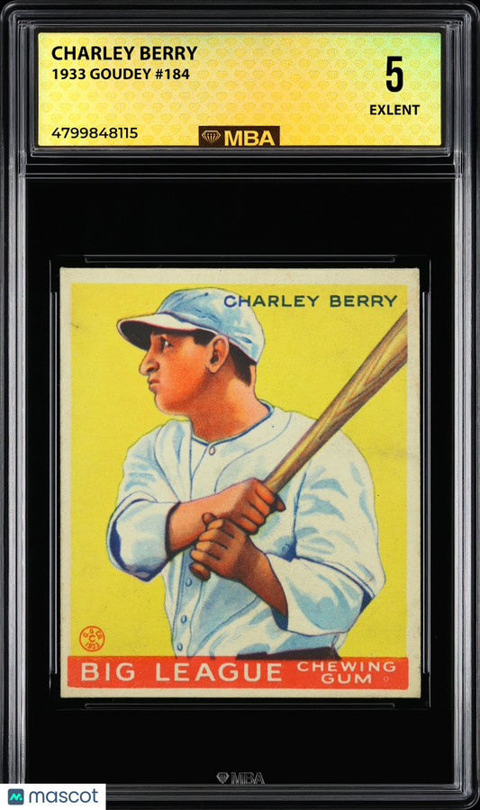 1933 Goudey Charley Berry #184 MBA 5
