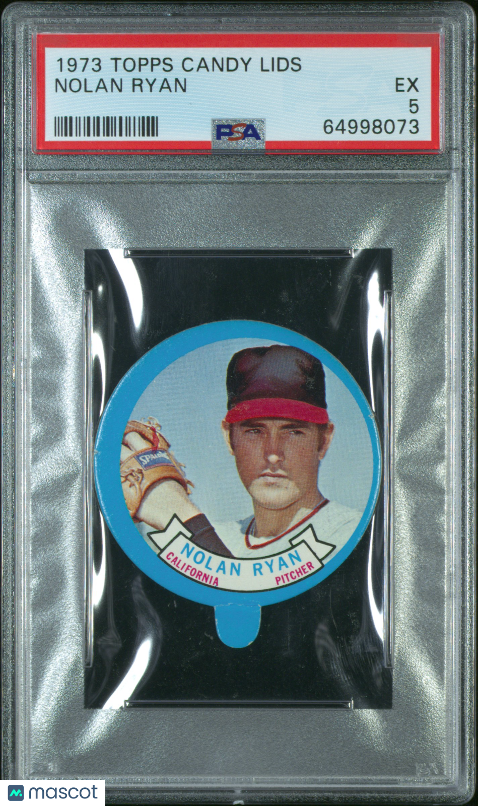 1973 Topps Candy Lids Nolan Ryan PSA 5