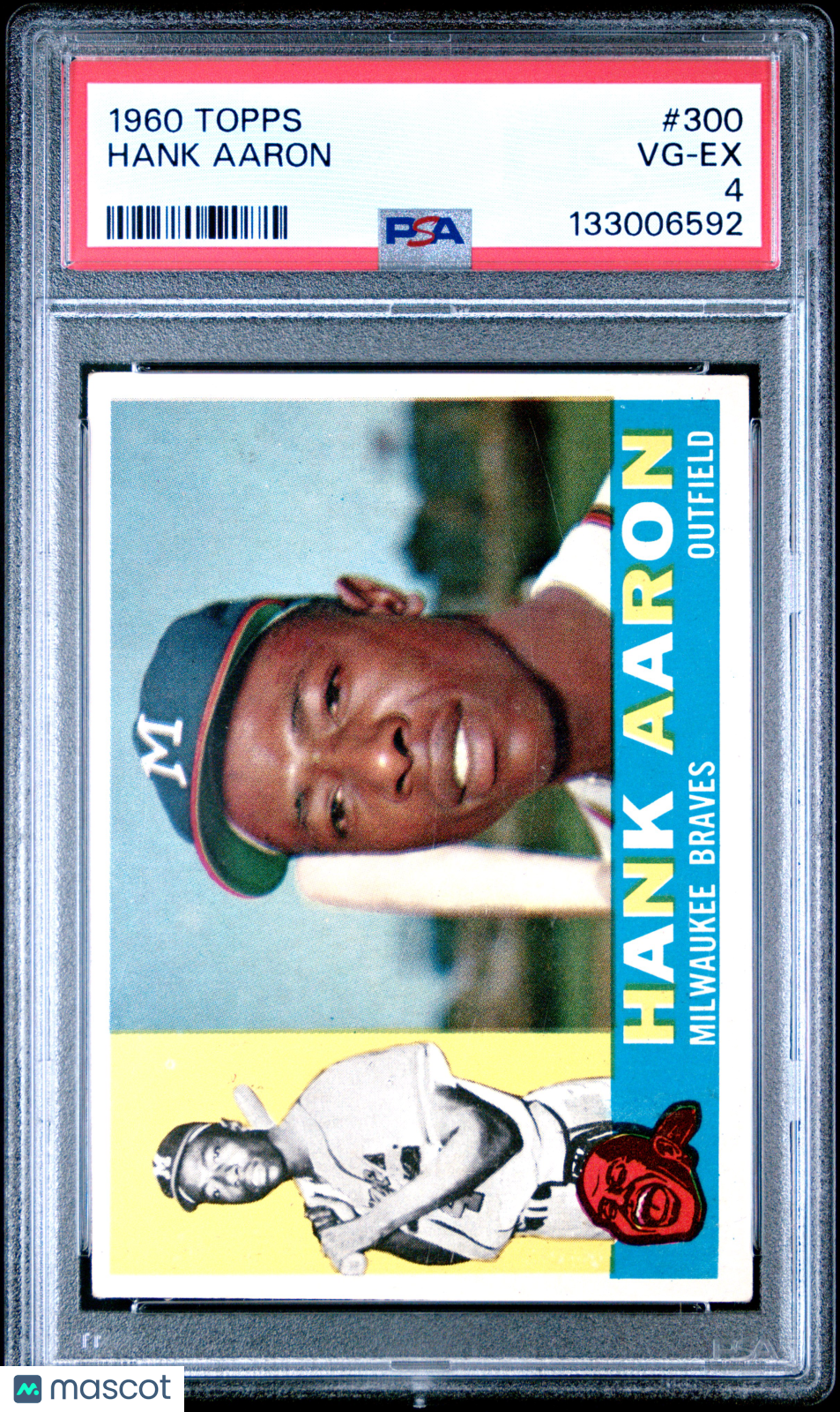 1960 Topps Hank Aaron #300 PSA 4