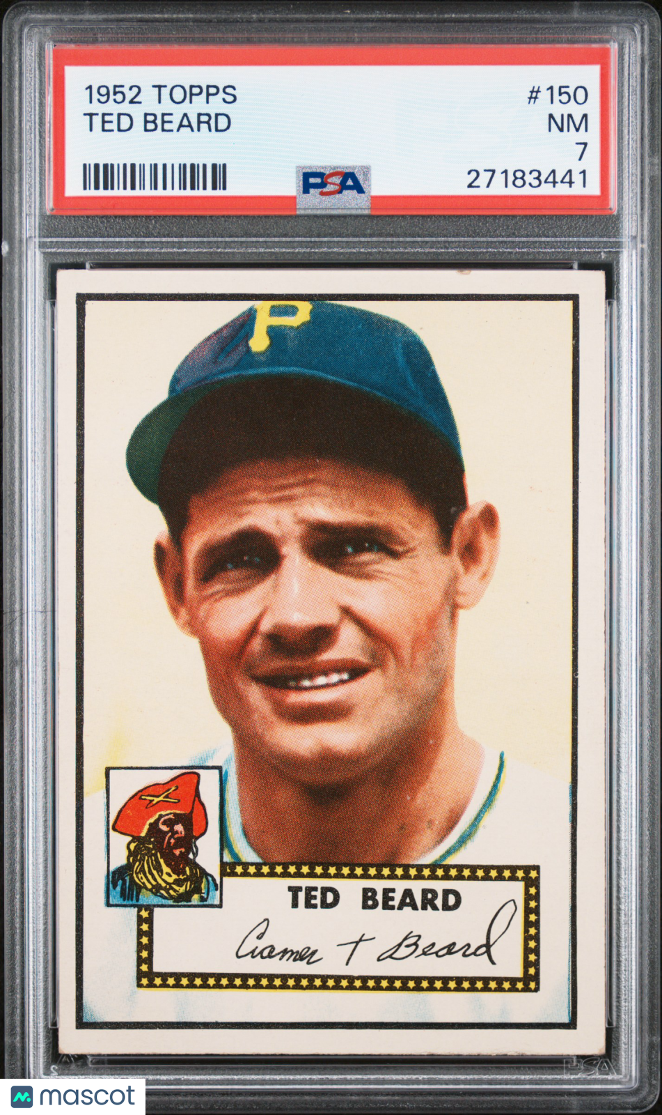 1952 Topps Ted Beard #150 PSA 7