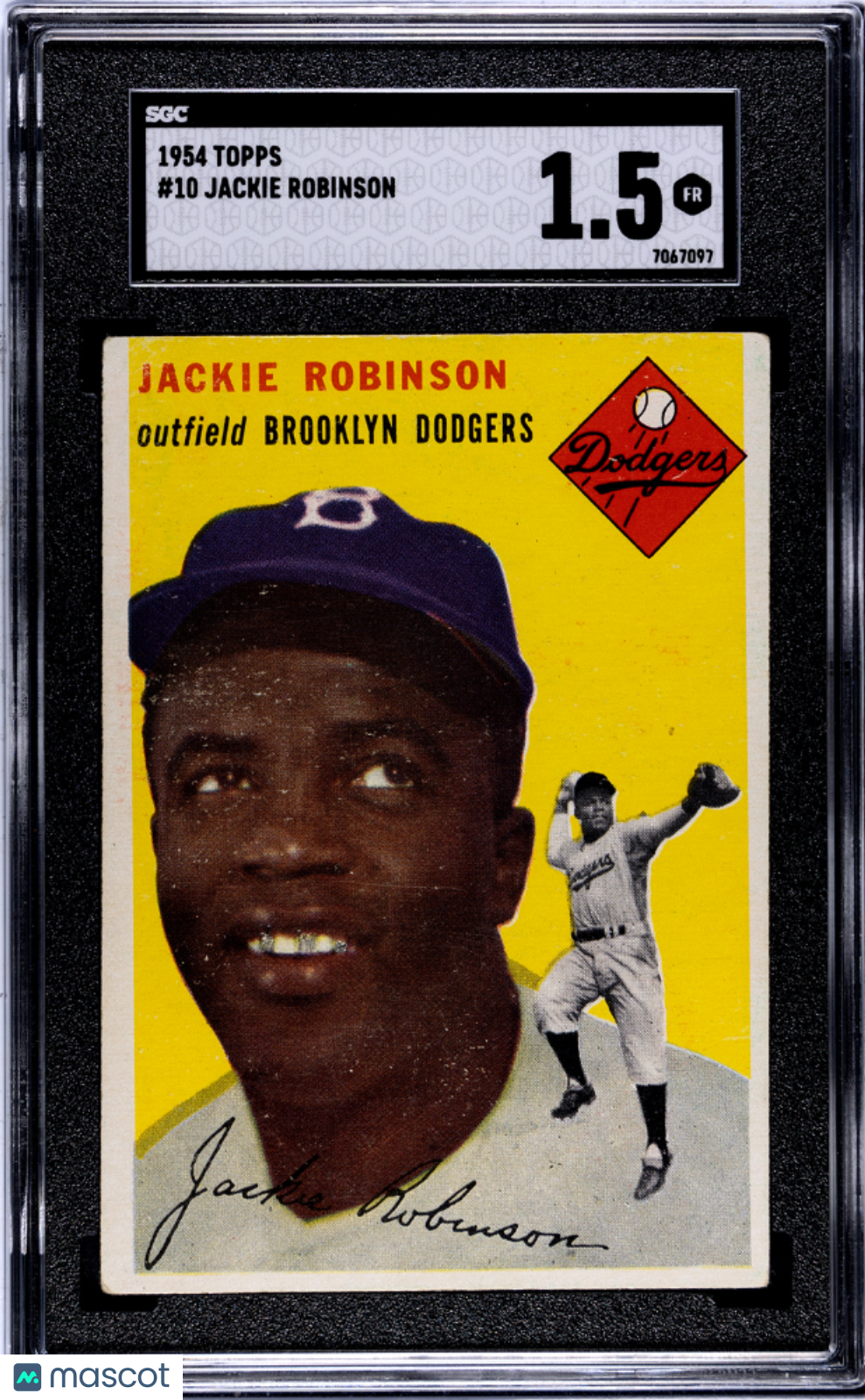 1954 Topps Jackie Robinson #10 SGC 1.5