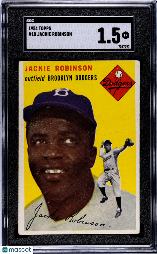 1954 Topps Jackie Robinson #10 SGC 1.5
