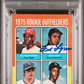 1975 Topps Mini Rookie Outfielders #622 Rookie Outfielders PSA 7 Auto 9