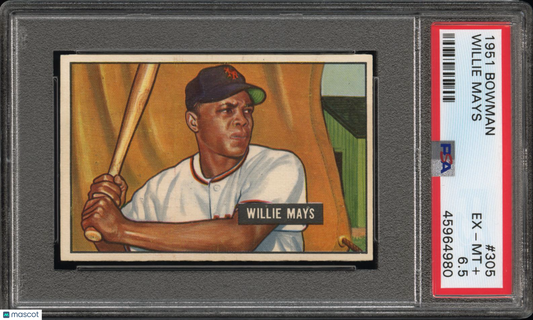 1951 Bowman Willie Mays #305 PSA 6.5