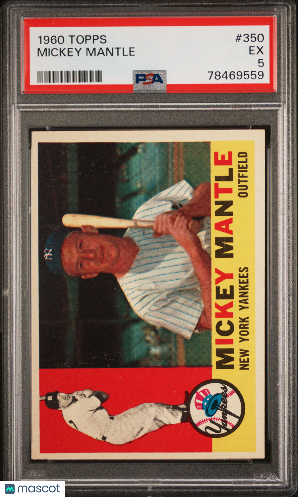 1960 Topps Mickey Mantle #350 PSA 5