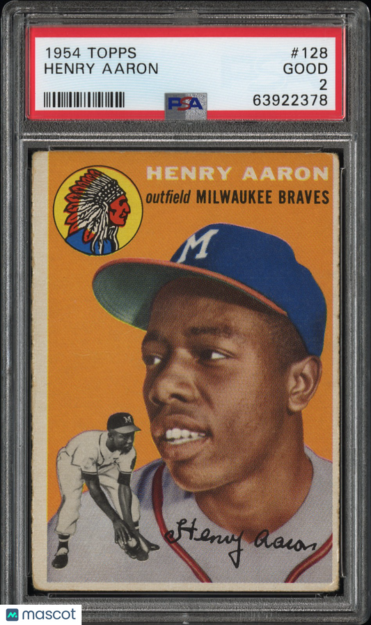 1954 Topps Henry Aaron #128 PSA 2