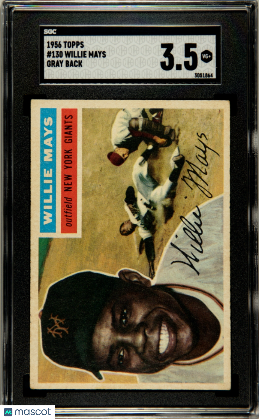 1956 Topps Willie Mays #130 Gray Back SGC 3.5