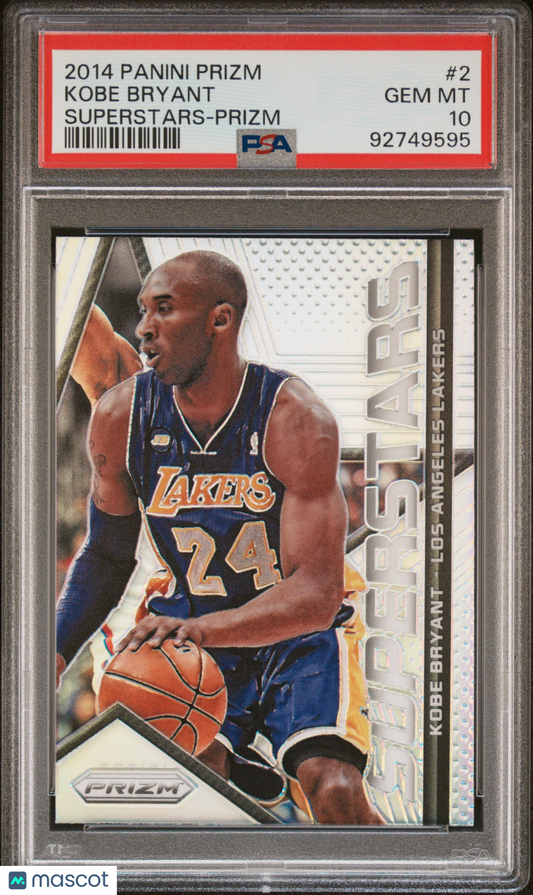 2014 Panini Prizm Superstars Kobe Bryant #2 PSA 10
