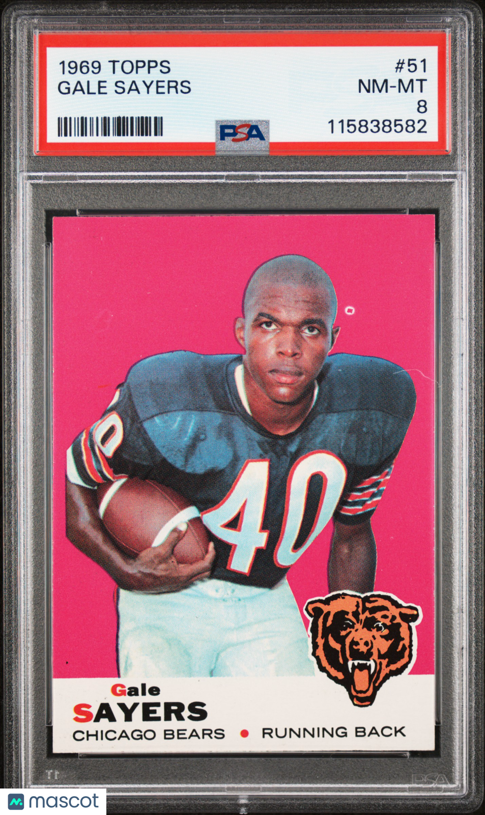 1969 Topps Gale Sayers #51 PSA 8