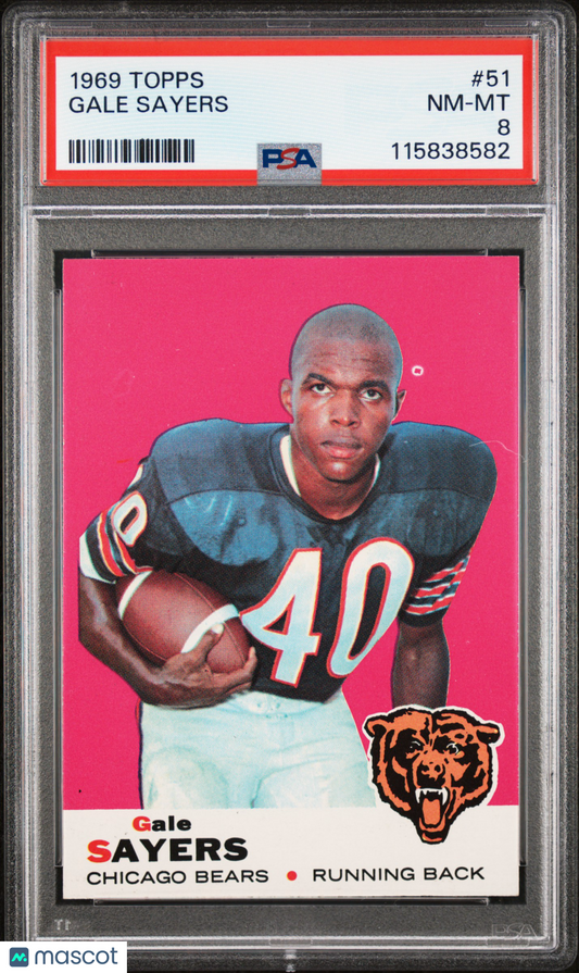 1969 Topps Gale Sayers #51 PSA 8