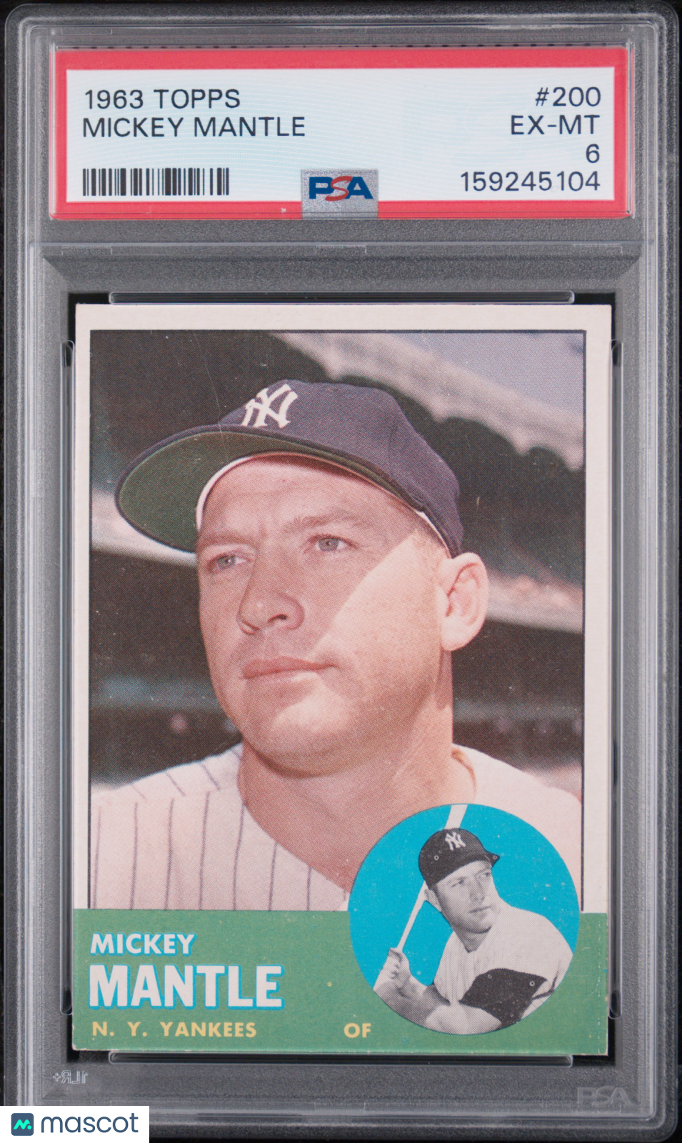 1963 Topps Mickey Mantle #200 PSA 6
