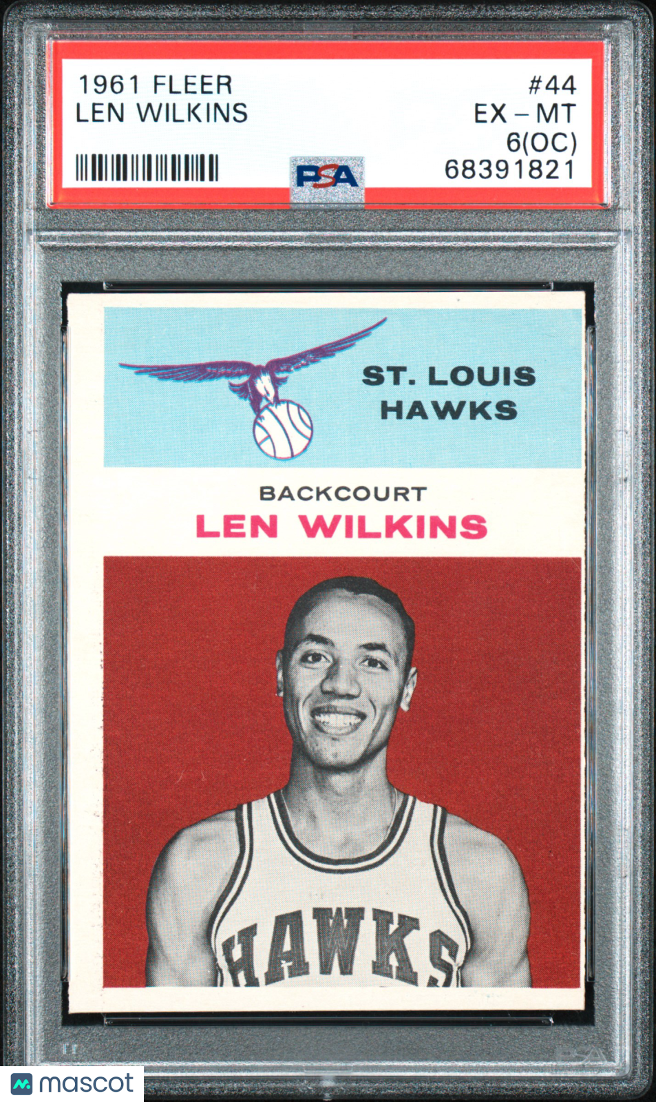 1961 Fleer Len Wilkins #44 PSA 6 Oc
