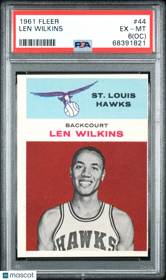 1961 Fleer Len Wilkins #44 PSA 6 Oc