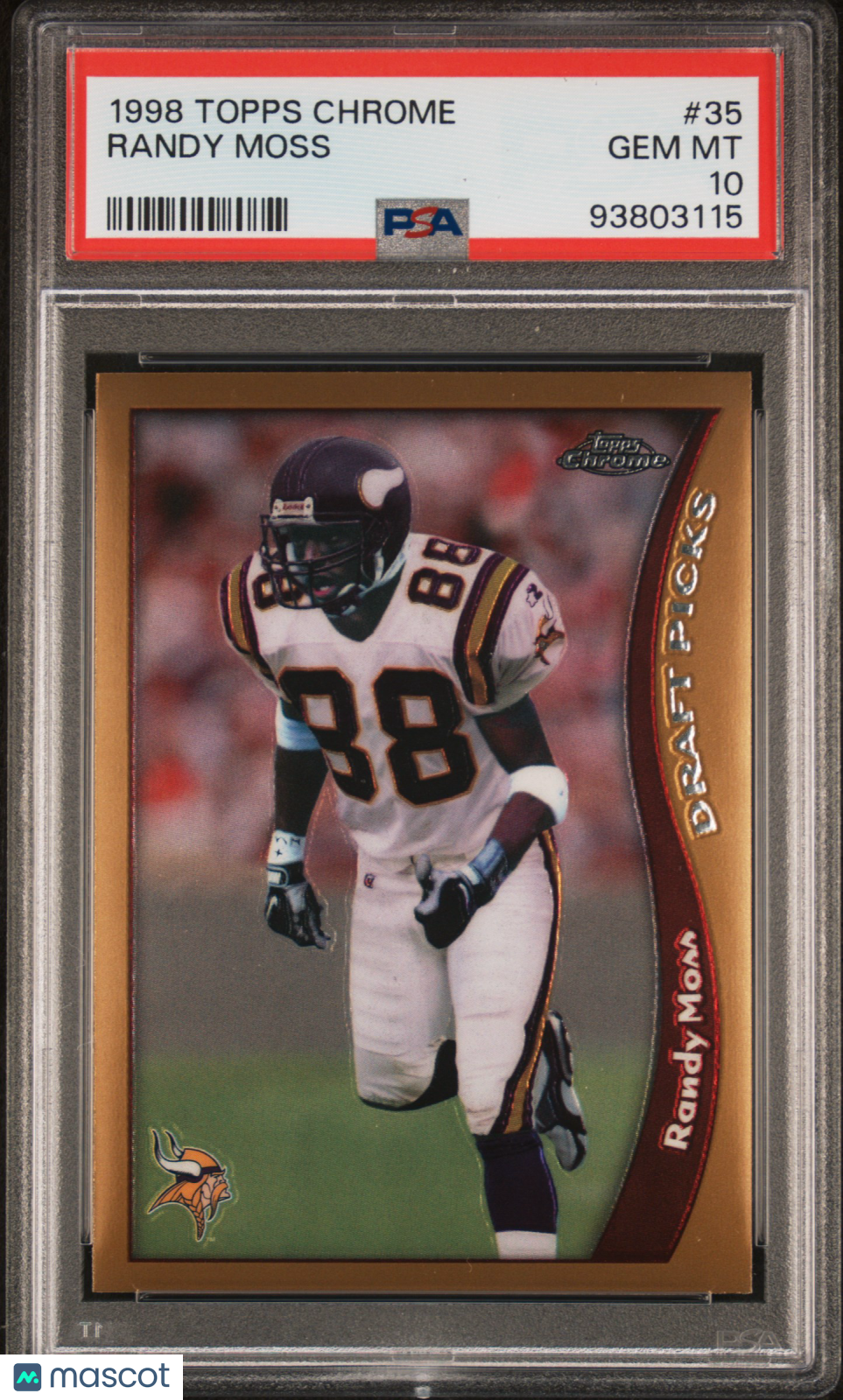 1998 Topps Chrome Randy Moss #35 PSA 10
