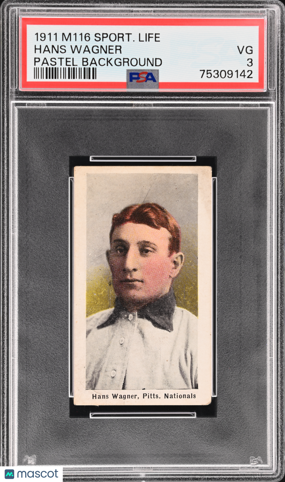 1911 M116 Sporting Life Hans Wagner Pastel Background PSA 3