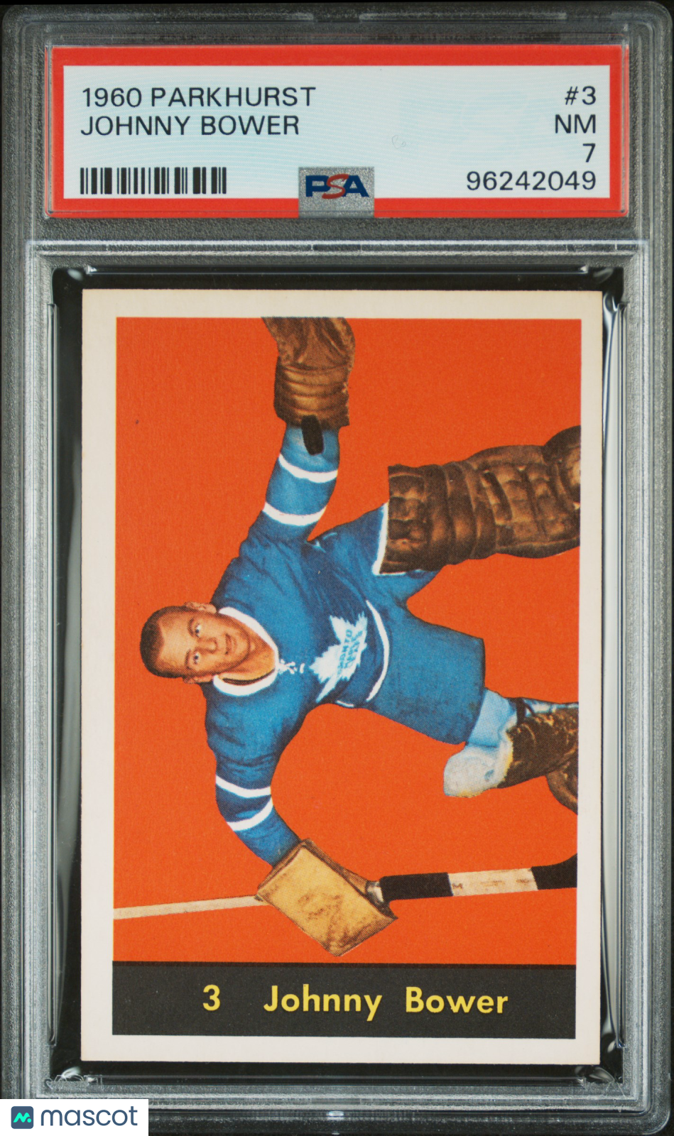 1960 Parkhurst Johnny Bower #3 PSA 7
