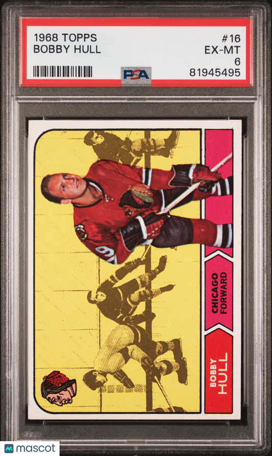 1968 Topps Bobby Hull #16 PSA 6