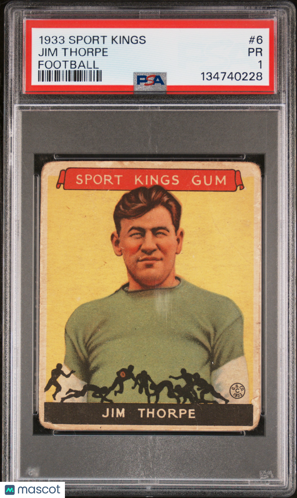 1933 Sport Kings Jim Thorpe #6 Football PSA 1