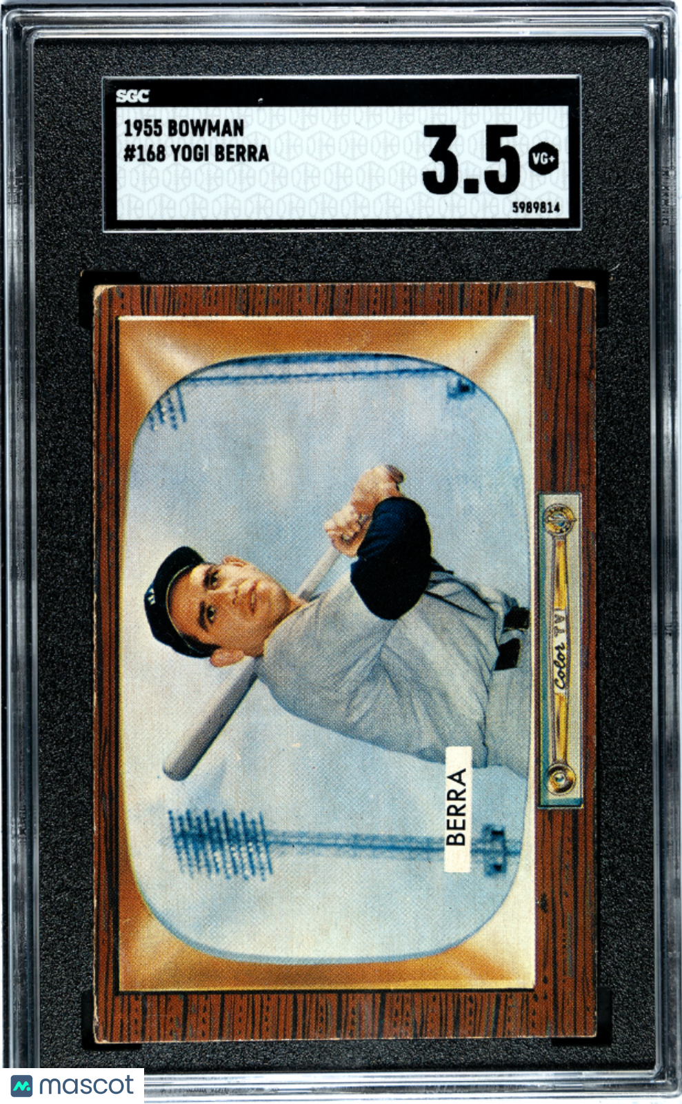 1955 Bowman Yogi Berra #168 SGC 3.5