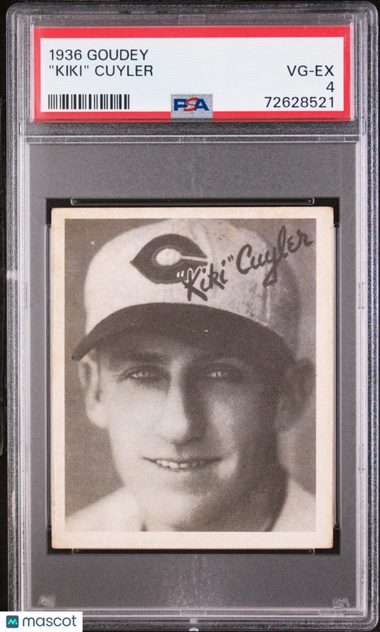 1936 Goudey "kiki" Cuyler PSA 4