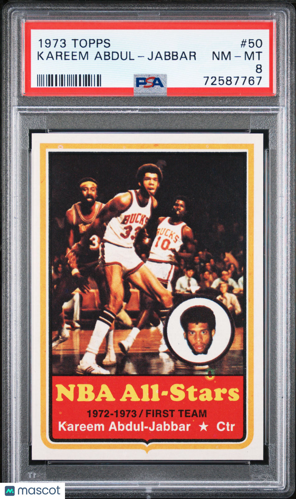 1973 Topps Kareem Abdul-Jabbar #50 PSA 8