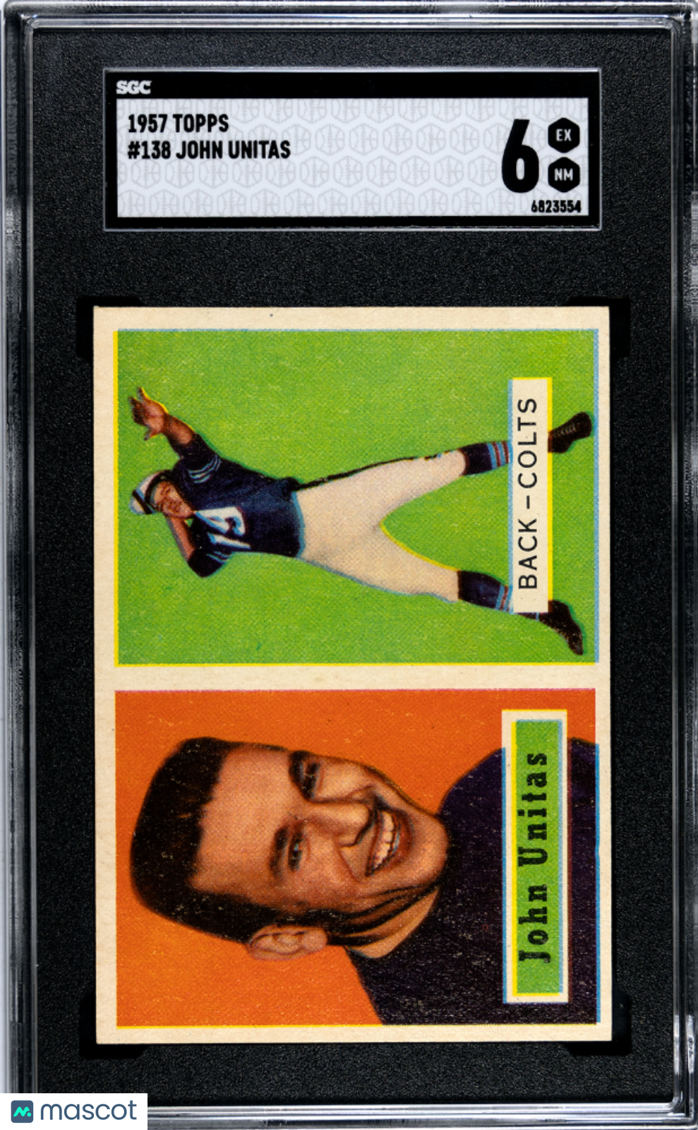 1957 Topps John Unitas #138 SGC 6