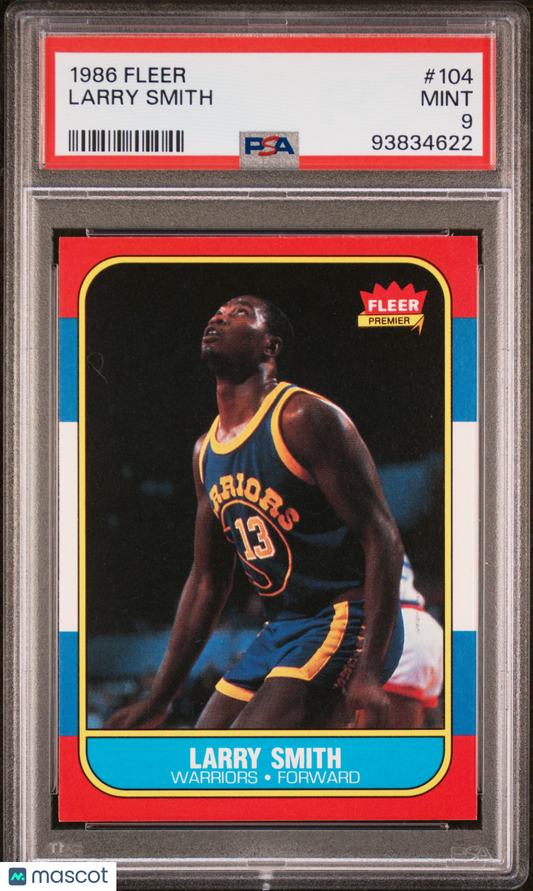 1986 Fleer Larry Smith #104 PSA 9