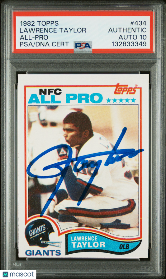 1982 Topps Lawrence Taylor #434 All Pro PSA A Auto 10