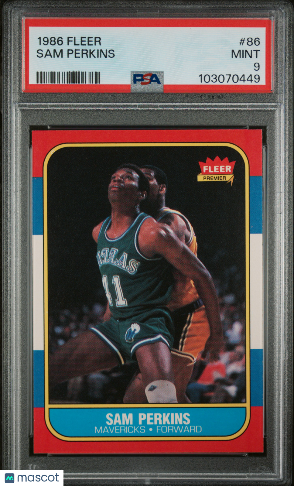 1986 Fleer Sam Perkins #86 PSA 9