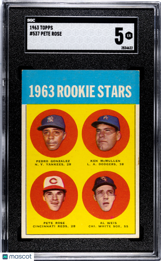 1963 Topps Pete Rose #537 SGC 5