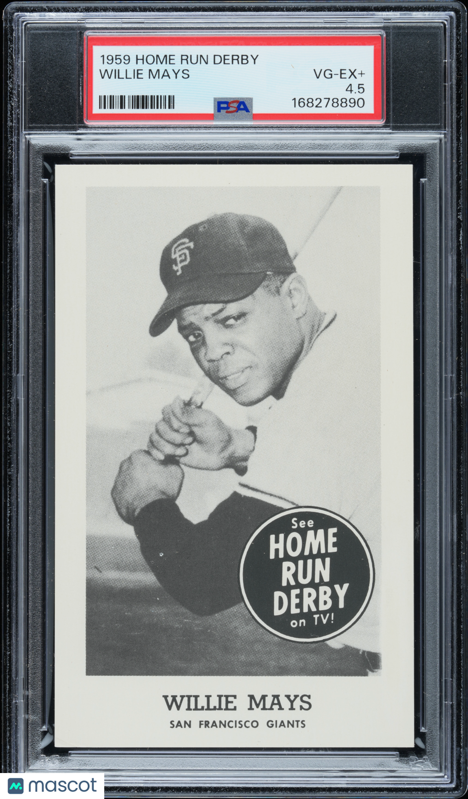 1959 Home Run Derby Willie Mays PSA 4.5